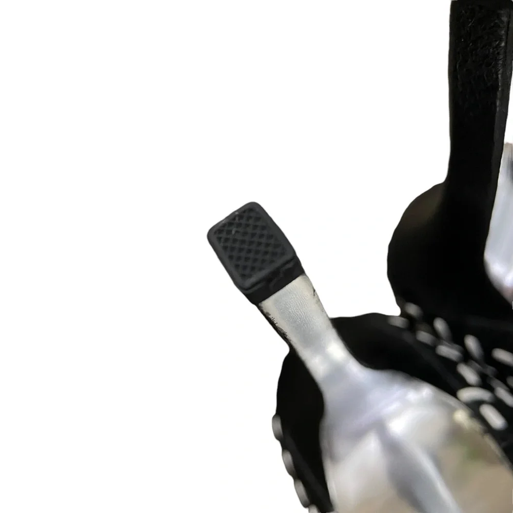 Y2K Bebe Platform Womens 8 Leather Black Stiletto Platform Leather Black Heels